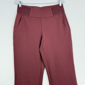 DG2 Diane Gilman Women's Pants MP Maroon Straight Leg Pockets